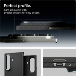 Spigen Airskin Back Cover Aramid Fiber 0.3mm Μαύρο (Galaxy Z Fold7)