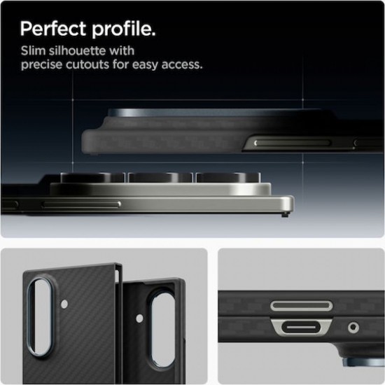 Spigen Airskin Back Cover Aramid Fiber 0.3mm Μαύρο (Galaxy Z Fold7)