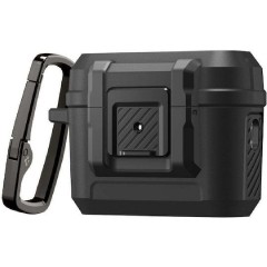 Spigen Lock Fit Θήκη Σιλικόνης / Πλαστική με Γάντζο για Apple AirPods Pro 3 (ACS09825) Μαύρο