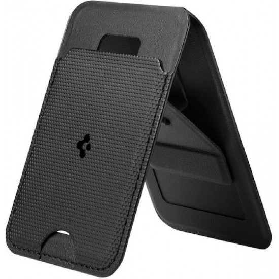 Spigen S314-1 Slim Fold Tripod Magsafe Universal Magnetic Card Holder Black - (AFA10405)