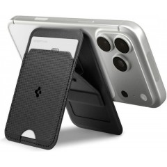 Spigen S314-1 Slim Fold Tripod Magsafe Universal Magnetic Card Holder Black - (AFA10405)