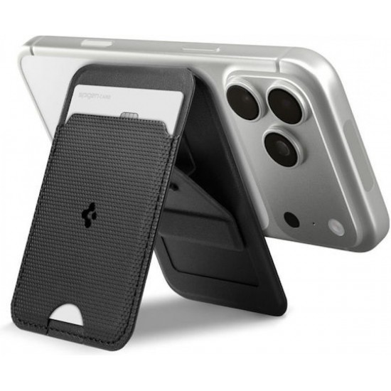 Spigen S314-1 Slim Fold Tripod Magsafe Universal Magnetic Card Holder Black - (AFA10405)
