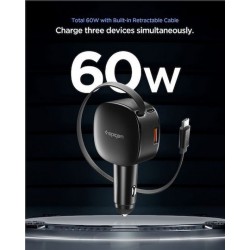 Spigen Essential 60W Car Charger EV603BT, black - (ACP10515)