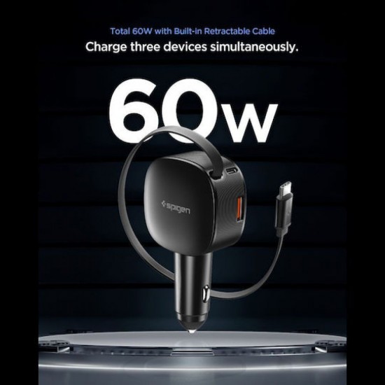 Spigen Essential 60W Car Charger EV603BT, black - (ACP10515)