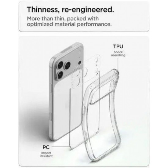 Spigen Ultra Hybrid Back Cover Πλαστικό / Σιλικόνης Διάφανο (iPhone 18 Pro Max / 17 Pro Max)