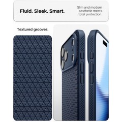 Spigen Liquid Air Back Cover Σιλικόνης (iPhone 18 Pro / 17 Pro) ACS12150 Navy Μπλε