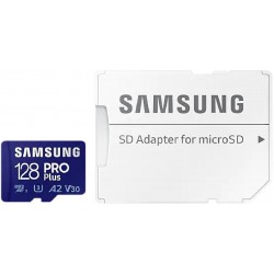 Samsung Pro Plus MicroSDXC UHS-I Card 128GB U3 V30 A2 με αντάπτορα (MB-MD128SA/EU)