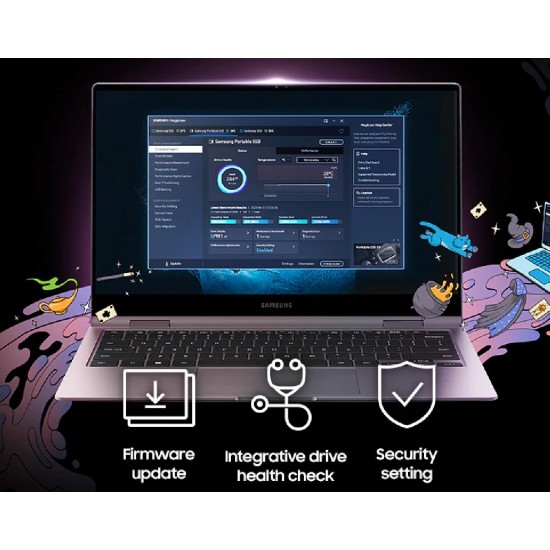 Samsung T9 USB 3.2 Εξωτερικός SSD 2TB 2.5 (MU-PG2T0B/EU) Μαύρο