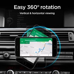 Spigen Kuel QS24 Universal CD Slot Car Phone Holder με Μαγνήτη (000CG21944) Black