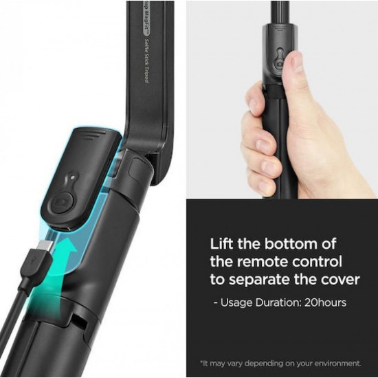 Spigen Selfie stick S580W MagSafe Bluetooth with tripod - black - (26108-0)