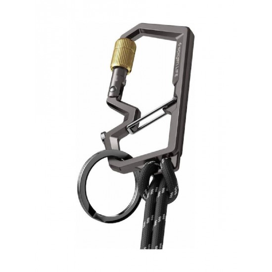 Spigen Sgp Carabiner Μπρελόκ Κλειδιά 2ης Γενιάς Ανοιχτήρι 1 Τεμ Γραφιτης Ahp08894