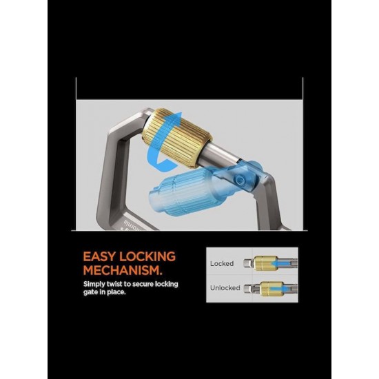 Spigen Sgp Carabiner Μπρελόκ Κλειδιά 2ης Γενιάς Ανοιχτήρι 1 Τεμ Γραφιτης Ahp08894