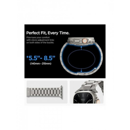 Spigen Modern Fit Titanium Band, natural titanium - Apple Watch 49mm/46mm/45mm/44mm