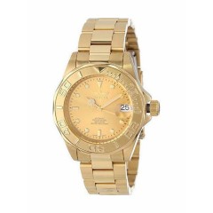 Invicta Pro Diver Ανδρικό Ρολόι 40mm Αυτόματο με Χρυσό Μεταλλικό Μπρασελέ (13929)