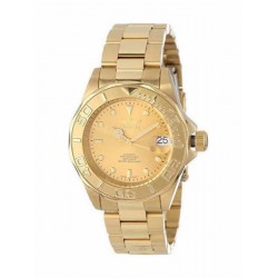Invicta Pro Diver Ανδρικό Ρολόι 40mm Αυτόματο με Χρυσό Μεταλλικό Μπρασελέ (13929)