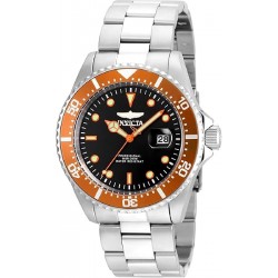 Invicta Pro Diver Ανδρικό Ρολόι 43mm Μπαταρίας με Ασημί Μεταλλικό Μπρασελέ (22022)