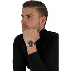 Invicta Pro Diver Ανδρικό Ρολόι 43mm Μπαταρίας με Ασημί Μεταλλικό Μπρασελέ (22022)