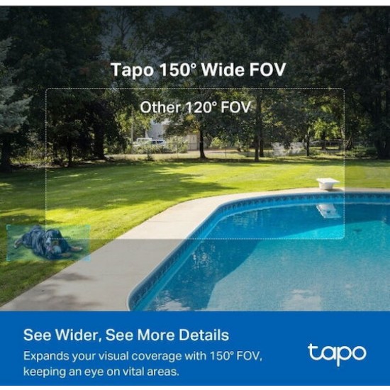 TP-LINK Tapo C425 KIT Κάμερα Παρακολούθησης Full HD+ 4MP Αδιάβροχη Μπαταρίας με Αμφίδρομη Επικοινωνία v2.0