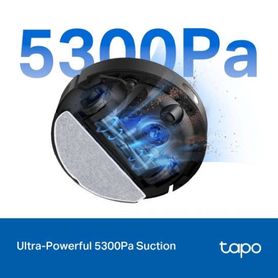Tp-Link Tapo RV30 Max 5300Pa Hyper Suction Robot Vacuum & Mop Black