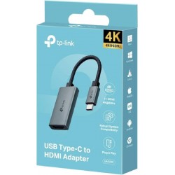 TP-LINK UA520C Μετατροπέας USB-C / HDMI male σε HDMI / USB-C female Γκρι v1.0
