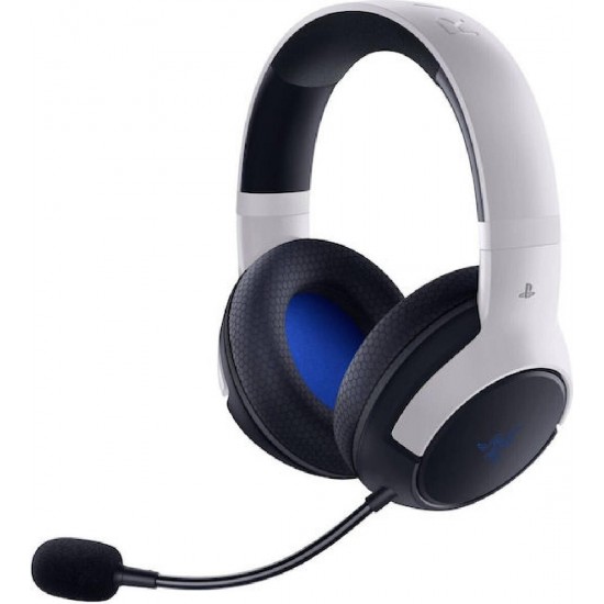 Razer Kaira Hyperspeed PlayStation for PS5 / PC Ασύρματο Over Ear Gaming Headset με σύνδεση USB Licensed Black/White