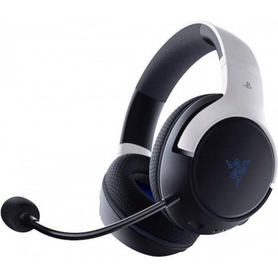 Razer Kaira Hyperspeed PlayStation for PS5 / PC Ασύρματο Over Ear Gaming Headset με σύνδεση USB Licensed Black/White