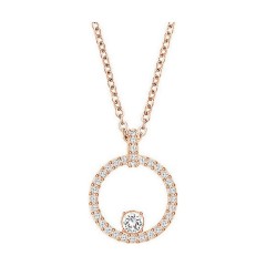 Swarovski Creativity Γυναικείο Κολιέ Γεωμετρικό Επιμετάλλωση σε ροζ χρυσαφί τόνο (5202446) Λευκό