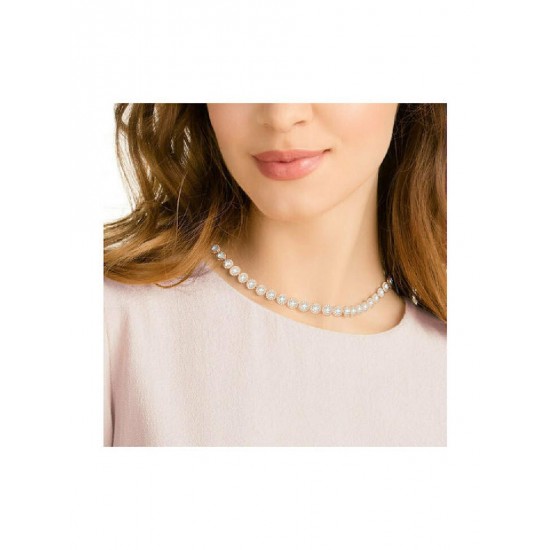 SWAROVSKI Angelic necklace Round, White, Rose gold-tone plated 5367845
