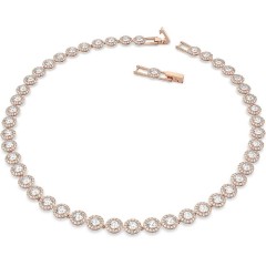 SWAROVSKI Angelic necklace Round, White, Rose gold-tone plated 5367845