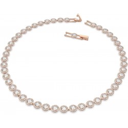 SWAROVSKI Angelic necklace Round, White, Rose gold-tone plated 5367845