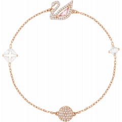 Swarovski 5485876 Γυναικείο Βραχιόλι Αλυσίδα Dazzling Swan Small Επιχρυσωμένο ?