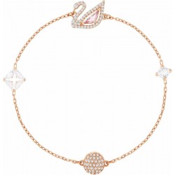 Swarovski 5485876 Γυναικείο Βραχιόλι Αλυσίδα Dazzling Swan Small Επιχρυσωμένο ?