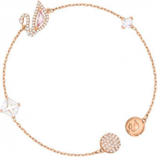 Swarovski 5485876 Γυναικείο Βραχιόλι Αλυσίδα Dazzling Swan Small Επιχρυσωμένο ?
