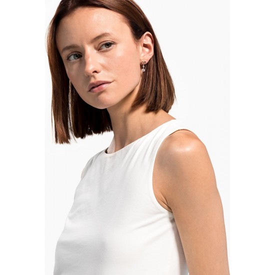 Swarovski Lifelong Heart Pierced Earrings, White Rose-gold tone plated (5517942)