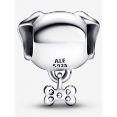 Pandora Pet Dog & Bone Charm από Ασήμι με Ζιργκόν