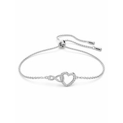 Swarovski Γυναικείο Βραχιόλι Αλυσίδα Infinity Heart Λευκό (5524421)