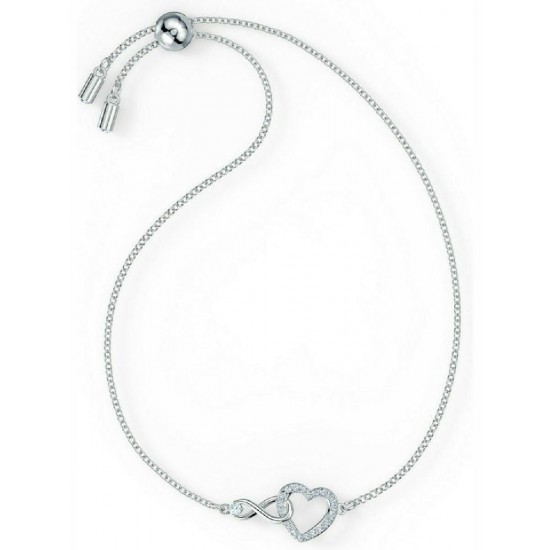 Swarovski Γυναικείο Βραχιόλι Αλυσίδα Infinity Heart Λευκό (5524421)