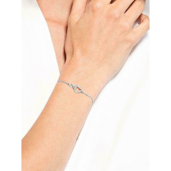 Swarovski Γυναικείο Βραχιόλι Αλυσίδα Infinity Heart Λευκό (5524421)