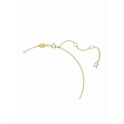 Swarovski Μενταγιόν Stilla σε Στρογγυλή Κοπή με Επιμετάλλωση σε Χρυσαφί Τόνο (5636703) Λευκό