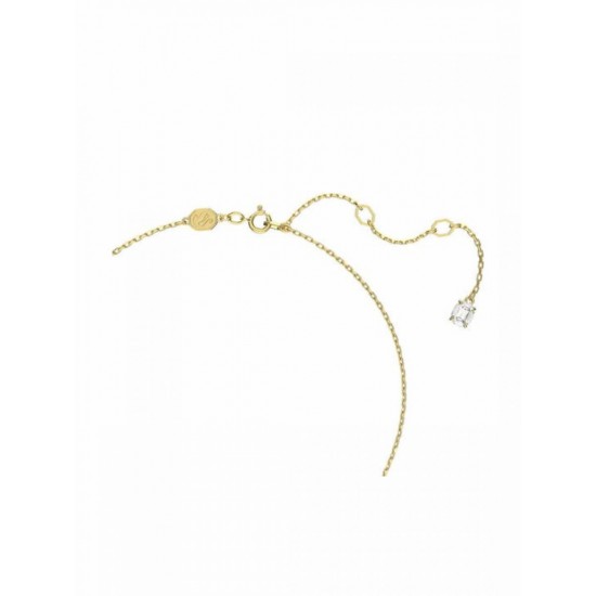 Swarovski Μενταγιόν Stilla σε Στρογγυλή Κοπή με Επιμετάλλωση σε Χρυσαφί Τόνο (5636703) Λευκό