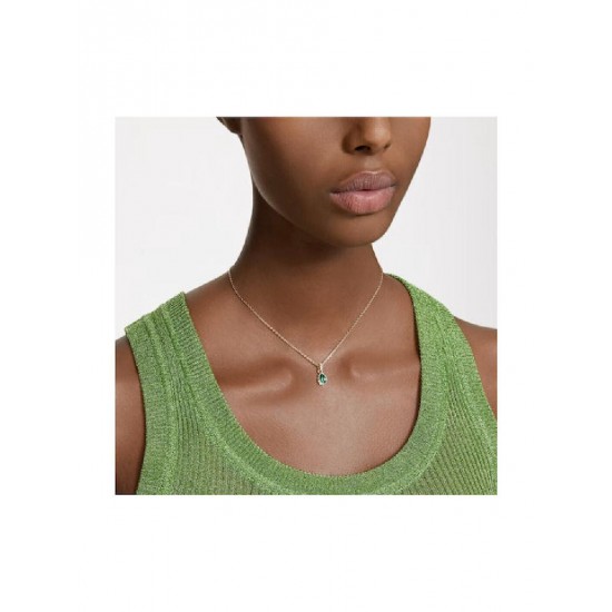 Swarovski Γυναικείο Κολιέ με σχέδιο Δάκρυ από Ατσάλι Επιχρυσωμένο (5648751)