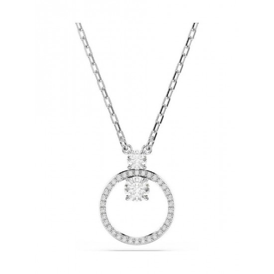 Swarovski Constella Pave Μενταγιόν με Στρογγυλή Κοπή (5692261) Λευκό με Επιμετάλλωση Ροδίου