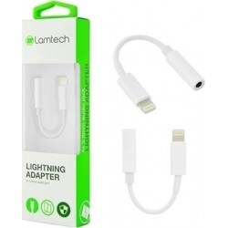 Lamtech Μετατροπέας Lightning male σε 3.5mm female (LAM063005) Λευκό
