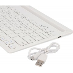 Lamtech BT 5.0 Keyboard with IPAD and mobile stand (LAM022117) GR White