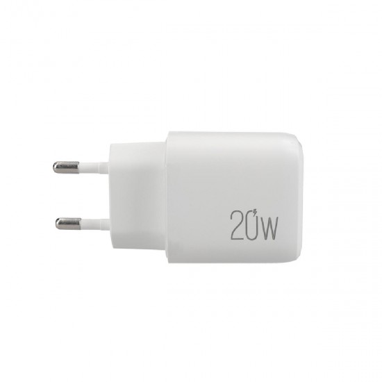 Lamtech Φορτιστής Χωρίς Καλώδιο με Θύρα USB-A και Θύρα USB-C 20W Quick Charge 3.0 / Power Delivery (LAM023527) Λευκός