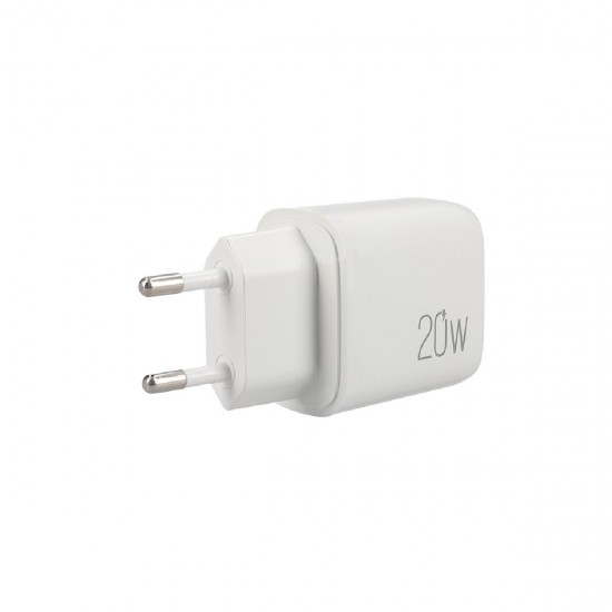 Lamtech Φορτιστής Χωρίς Καλώδιο με Θύρα USB-A και Θύρα USB-C 20W Quick Charge 3.0 / Power Delivery (LAM023527) Λευκός