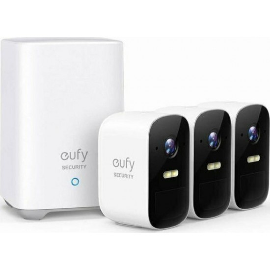 Anker eufyCam 2C ΚΙΤ 3 Ασύρματων Καμερών Full HD με Control Hub, Human detection, Night Vision (T88323D2)