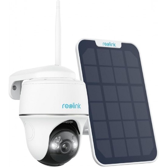 Reolink Argus PT Ασύρματη Κάμερα 5MP WiFi Εξωτερικού Χώρου με Ηλιακό Πάνελ (Argus PT + SP) Λευκή