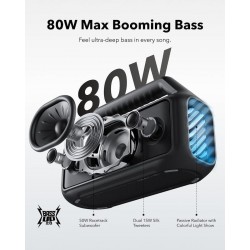 Anker Soundcore Boom 2 Αδιάβροχο Ηχείο Bluetooth 80W Μαύρο