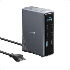 Anker USB-C Docking Station με HDMI 4K PD Ethernet και σύνδεση 2 Οθονών Μαύρο (A83B63A1)